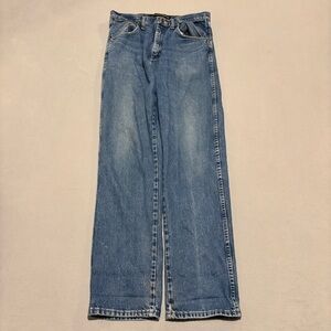 Wrangler Jeans Mens 33x36 Blue George Strait Cowboy Cut Western Denim Grunge